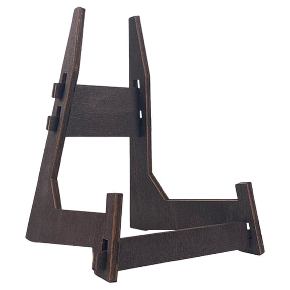 Plate Stand for Display 8 Inch Plate Holder Display Stand, Wooden Picture Frame Holder, Decorative Picture Frame Dish Photo Plaque Platter Wood Stand Table Top Easels