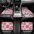thumbnail image 7 of Yiaed Rose Flowers Print Carpet Floor Mats for Cars, Auto Accessories Front & Rear Car Floor Mats Car Floor Foot Mat Sets of 4 Pieces, 7 of 7