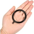 thumbnail image 5 of Curtain Ring Metal 42-Pcs 2.0 Inch Inner Diameter with Eyelets Fit Up to 1.7 Inch Rod Large Wire Diameter (Black-42pcs), 5 of 5