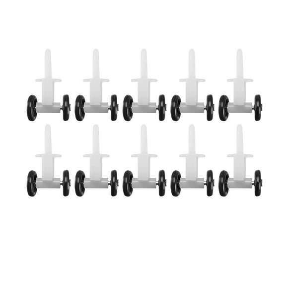 Unique Bargains Curtain Track Rollers Plastic Twin Wheeled Carriers Drapery Rail Sliding Glider for Windows Shower Curtain Tracks 12mm D