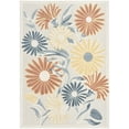 thumbnail image 3 of Nourison Aloha 3'6" x 5'6" Ivory Rose Outdoor Rug, 3 of 10