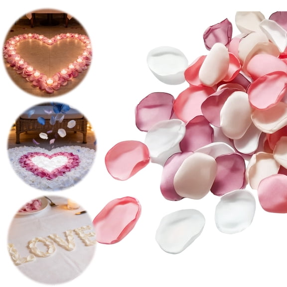 PLJFXXM Floroom 200pcs Rose Petals Elegant Maroon Faux Plastic Flower Petals for Wedding Flower Girl Basket Aisle Scatter Sweetheart Table Centerpieces Party Confetti Bridal Shower (Bean paste color)