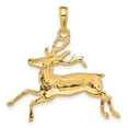 thumbnail image 3 of Auriga Fine Jewelry 14K Yellow Gold Running Deer Pendant for Women (L- 29 mm, W- 30 mm), 3 of 6