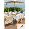 thumbnail image 5 of Outdoor Tablecloths with Umbrella Hole & Zipper, Sunflower 54x80 Inch Tablecloth Rectangle, Vintage Botanical Waterproof Table Cloth, Patio/Pool/Picnic Table Covers, 5 of 8