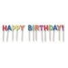"Club Pack of 12 Bright Multicolored ""Happy Birthday!"" Party Pick Candles 2"""