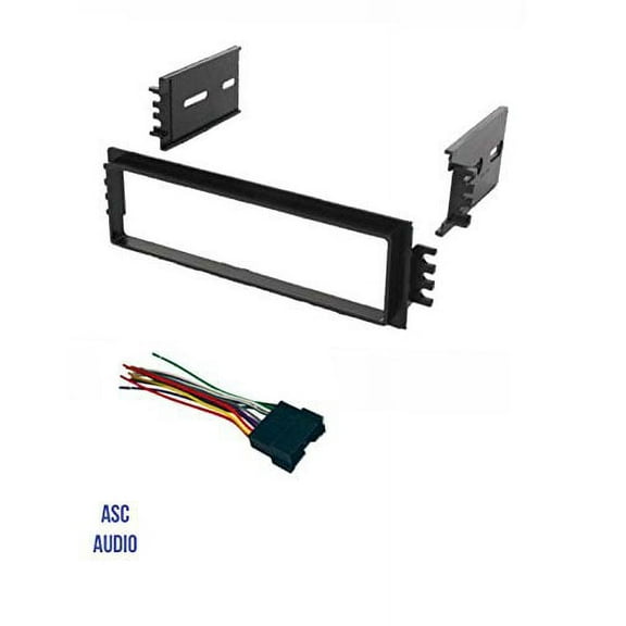 ASC Car Stereo Radio Dash Install Kit and Wire Harness for installing a Single Din Aftermarket Radio for 2002 2003 2004 2005 Hyundai Accent