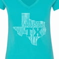 thumbnail image 4 of Inktastic Houston Texas Women's V-Neck T-Shirt, 4 of 5