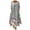Gray, variant on Ichuanyi Dresses for Women 2022, Fall Women Casual Floral Print Dress O-Neck Long Sleeve Irregular Loose Long Dress