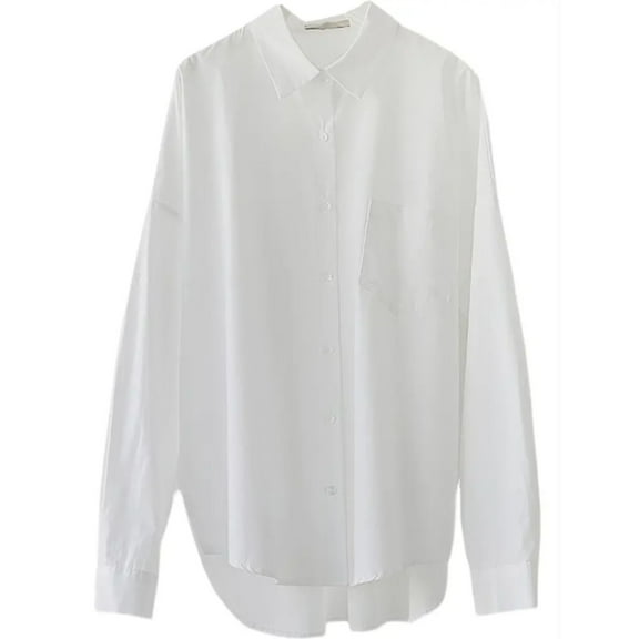 Women'S Clothing, Shirts for Women, Stylish Women Button Down Shirts Oversized Blouse Long Sleeve Boyfriend Dress Shirt with Pockets for Casual and Formal Wear