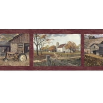 Chesapeake Multicolor, Washable Wallpaper 6.8" x 15'