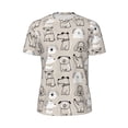 thumbnail image 5 of Wukai Puppy Print Men's Short-Sleeved Mesh T-Shirt,Quick-Dry Short Sleeve Workout T-Shirt-Small, 5 of 8