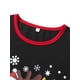 thumbnail image 5 of Pijamas navideños familiares a juego, pelele para bebé/camiseta de manga larga con estampado de árbol de Navidad y ciervos y pantalón a cuadros., 5 of 10