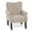 Beige, variant on MoNiBloom Upholstered Armchair, Accent Chair with Wood Leg, Cotton-linen Single Sofa Chair with Tufted Back, for Living Room Bedroom, Dark Yellow