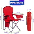 thumbnail image 6 of 2-Pack Camping Chairs with Built-in Ice Cooler, Portable Chair, Storage Pocket, Cup Holder, and Carry Bag Perfect for Camping, Tailgating, Fishing, Beach, and Lawn, 6 of 6