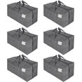 thumbnail image 1 of ORUYROP 6 Pack Moving Bags w/Backpack Straps, Moving Supplies, Moving Boxes, College Packing Storage Boxes with Lids Alternative, Heavy Duty, Extra Large, Sturdy Handles, Zippers (Windowpane,, 1 of 7