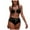 Black, variant on felwors Women High Waisted Bikini Sets Bathing Suit Tummy Control Swimsuits Two Piece Swimsuit Tie Back Summer Swimsuit(White, L)