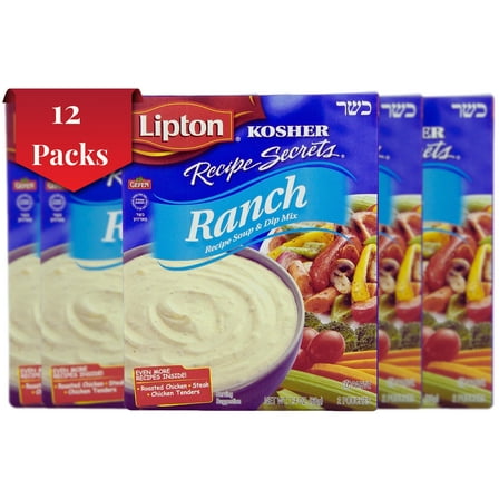 (12 Pack)Lipton Soup and Dip Mix - Recipe Secrets - Ranch - Kosher - Packet - 2.4 oz