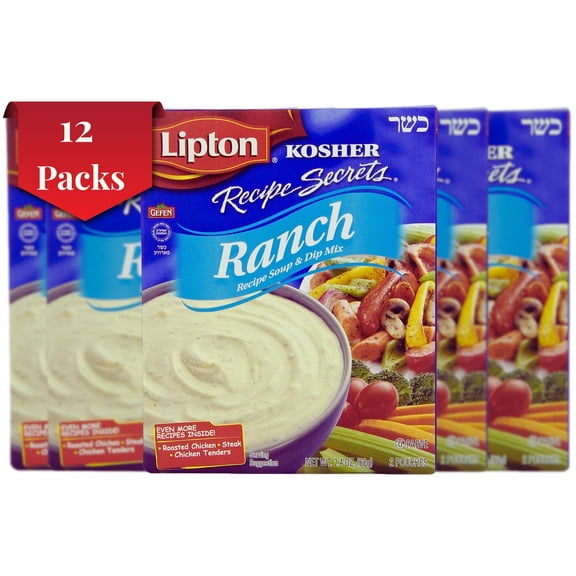 (12 Pack)Lipton Soup and Dip Mix - Recipe Secrets - Ranch - Kosher - Packet - 2.4 oz