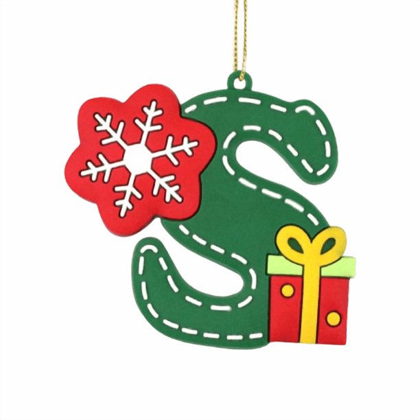 26-Style Christmas Tree Ornaments Set With English Uppercase Letters
