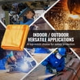 thumbnail image 4 of KFFKFF Welding Barrier, 6ft x 6ft 3-Panel, Flame-Retardant Vinyl Safety Screen, 12 Rotating Casters (6 with Brakes), Portable & Durable for Workshops, Yellow, 4 of 9