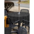 thumbnail image 6 of Square Outdoor Tablecloth with Umbrella Hole Black Burlap Texture Outside Table Cloth Waterproof Patio Table Cover Farmhouse Vintage Black Zipper Tablecloths for Picnic Party Camping 54x54 Inch, 6 of 8
