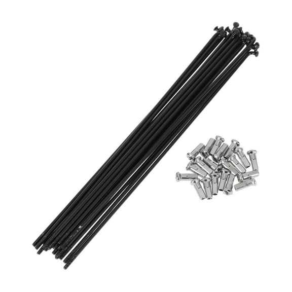 20 Set 13G Bicycle Spokes 187mm Bike Wheel Spokes 304 Stainless Steel Black