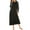Black, variant on Avidlove Cotton Nightgown for Women Long Sleeve Hooded Gowns Sleepwear Full Length Nightwear with Pockets