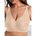 thumbnail image 2 of Cueply Womens Wireless Bra Supportive Seamless Bras Full Coverage Push Up Comfortable No Underwire Tshirt Bras, 2 of 8