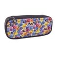 thumbnail image 2 of Lsque The Garden Tricolor Pansy Flower Printed Big Capacity PU Leather Pencil Case Large Pencil Pouch Stationery Pen Bag Pencil Holder for Teen, 2 of 6