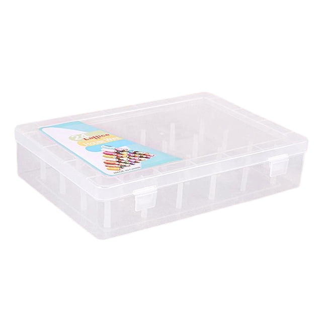 Grande Boîte à Fils Vide PP Conteneur de Rangement Transparent pour Couture Couture Support de Bobines de Fil Broderie Point de Croix Fils Contenant Étui