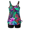thumbnail image 4 of Otvok Womens Two-Piece Swimsuits Fashion Print Sports Vest with Shorts Swimsuit Set, 4 of 6