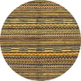 thumbnail image 1 of Ahgly Company Indoor Round Abstract Orange Gold Oriental Area Rugs, 3' Round, 1 of 6