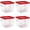Red-4Pack-6qt, variant on 4 Quart Set of 4 Food Storage Containers,Commercial Clear Square Food Storage Containers with Lids and Handles(BPA FREE)