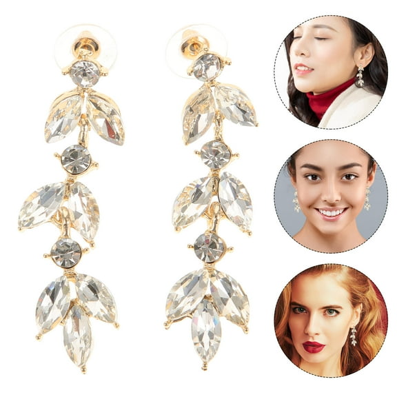 Luxshiny 1 Pair Drop Dangle Earrings For Women Beige Zinc Alloy Statement Dangling