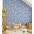 thumbnail image 4 of S4Sassy Peel & Stick Vinyl Wallpaper, Farm Animal Print Wallpaper Contact Paper Waterproof - Blue, 25"x240" ,Textured Finish, Removable Walls Covering for Kids room wall decor, Baby Room, Playroom, 4 of 9