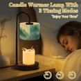 thumbnail image 2 of Candle Warmer Lamp with Timer, Serene Bear Cub Foggy Pines Dreamy Watercolor Painting Non-slip Wireless Remote Control Wax Melts Warmer with 4 Bulbs for Home Office Dorm, Birthday Gifts for Women, 2 of 7