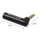 thumbnail image 2 of Conector adaptador en ángulo recto macho a hembra de 90 grados, 3,5mm, 2 uds., 2 of 6
