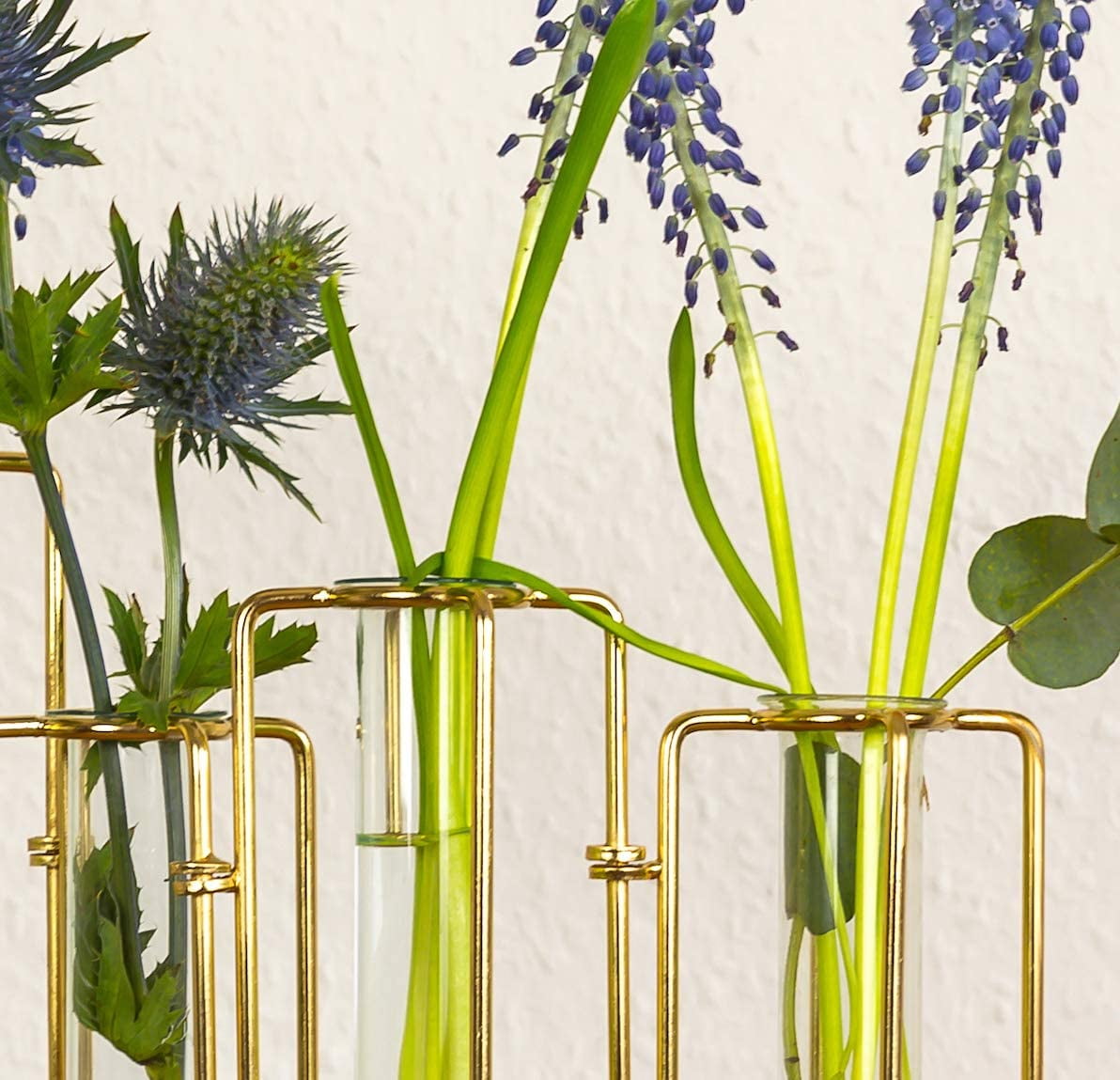 Hinged Bud Vase 10 Pack Glass Thin Cylinder Vases for Centerpieces