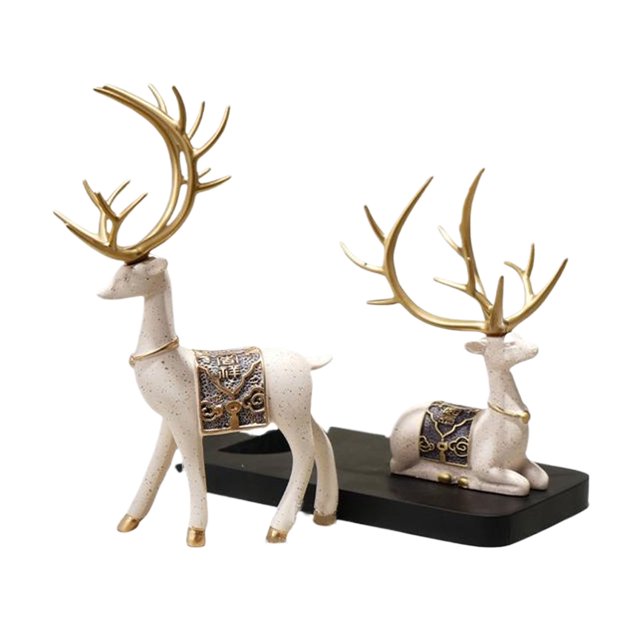 Estante para vino tinto Linglan Deer Billuyoard decoración elegante resina color Beige