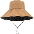 thumbnail image 2 of CoCopeaunts Women Bucket Hat Large Wide Brim Outdoor Sun Protection Folding Summer Bucket Cap for Women Adjustable Lace-Up, 2 of 8