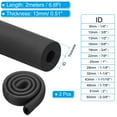 thumbnail image 2 of Uxcell 2Pcs 1-11/16"(43mm) ID x 6.6Ft Pipe Insulation Foam Tube, 2 of 7