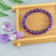 thumbnail image 2 of Bracelet Améthyste en Perles de Cristal Naturel Purifiant pour Femmes, 2 of 7