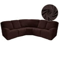 thumbnail image 1 of 2024 Housse de Canapé d'Angle 5 Places Sectionnel Inclinable Protecteur de Canapé d'Angle pour Salon Bleu Foncé, 1 of 11