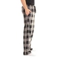 thumbnail image 2 of #followme Microfleece Mens Buffalo Plaid Pajama Pants with Pockets (Buffalo Plaid Enlarged Grey Black, XX-Large), 2 of 3