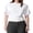 White, variant on LMLYSoH Womens Summer T Shirt Short Sleeve Crew Neck Solid Color Casual Ruched Cinched Waist Crop Tops
