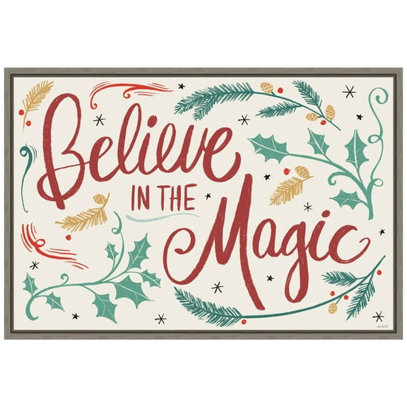 Amanti Art Seasonal Shades I Christmas Magic Framed Canvas Wall Art Print