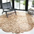 thumbnail image 2 of SAFAVIEH Natural Fiber Fredrick Geometric Area Rug, Natural, 7' x 7' Round, 2 of 8