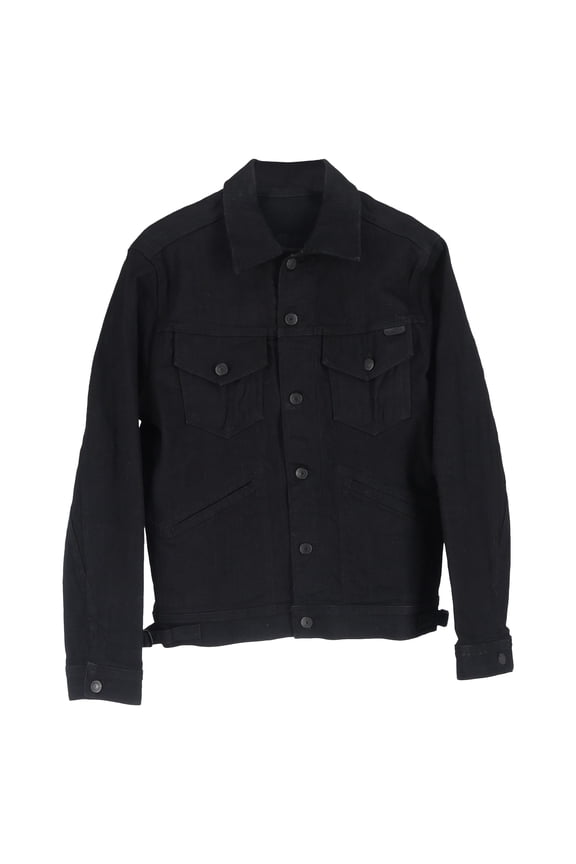 Pre-Owned Tom Ford Selvedge Jacket with Pockets in Black Cotton Denim