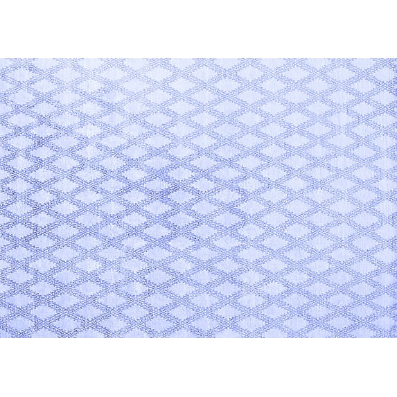 Ahgly Company Machine Washable Indoor Rectangle Trellis Blue Contemporary Area Rugs, 8' x 12'