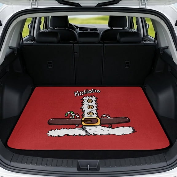 HUISEFOR Cartoon Christmas Car Trunk Mat 29" x 39" Full Protection All Weather Trunk Protection Cargo Liner Easy Installation Vehicle Interior Accessories for Cars, SUVs